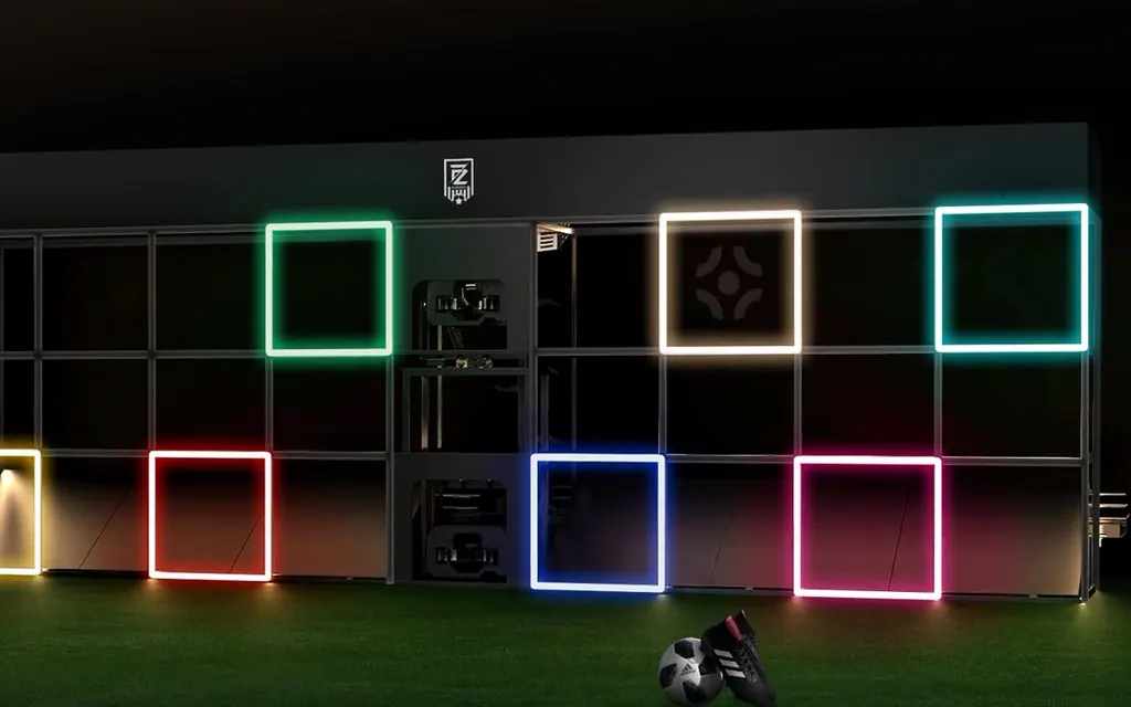 FootballZon LED targets and ball launcher training system